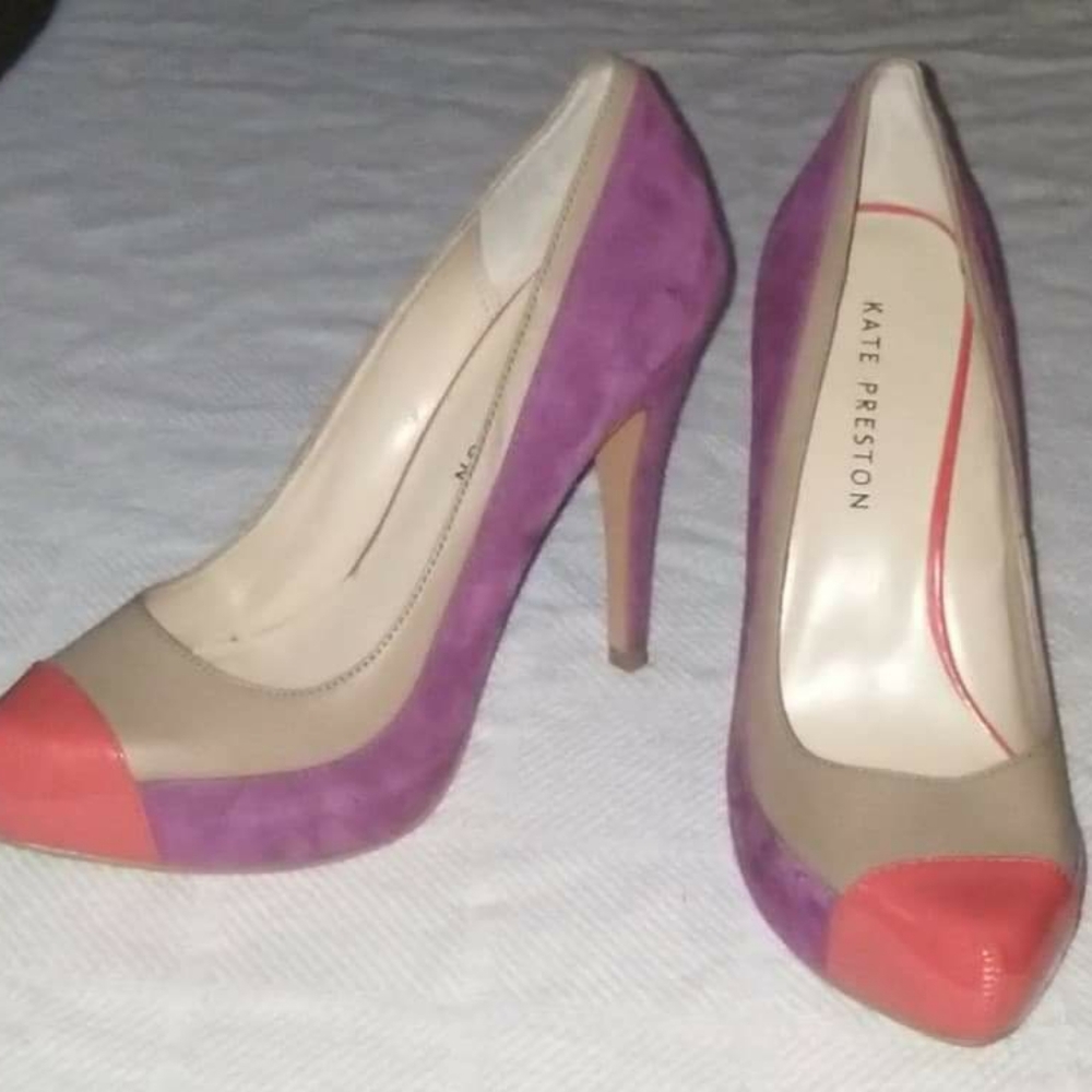 Kate Preston Vibrant Purple and Coral Heels